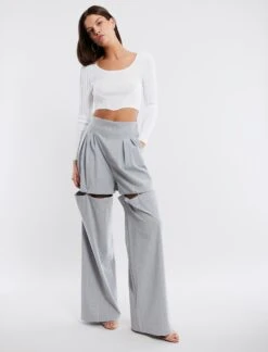 BCBGMAXAZRIA Laverne Oversized Trouser -Daily Wear Shop 1.30 B ADP20330 050 1