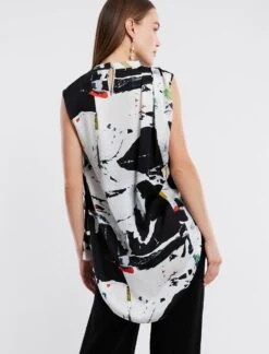 BCBGMAXAZRIA Ambre Draped Top -Daily Wear Shop 1.30 T ADZ10358 113 4