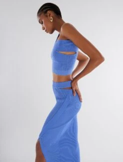 BCBGMAXAZRIA Rebel Cutout Midi Skirt -Daily Wear Shop 2.28 B AJS50435 424 6