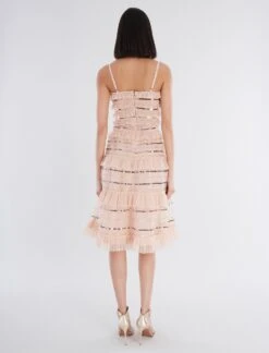 BCBGMAXAZRIA Mirielle Ruffle Dress -Daily Wear Shop 2.28 D MX01D15E PNK 4