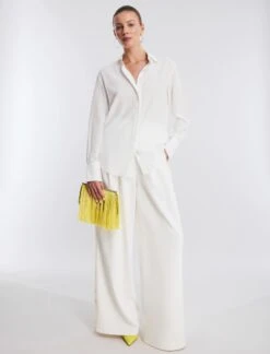 BCBGMAXAZRIA Silk Button-Up Top -Daily Wear Shop 2.28 T 23SRT033SE01 WA 5