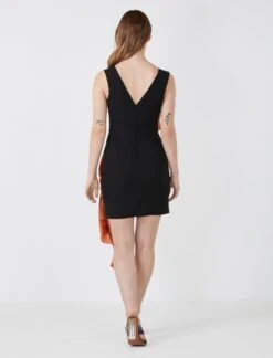 BCBGMAXAZRIA Josephine Colorblock Drape Mini Dress -Daily Wear Shop 3.30 DRESS MV01D26E SNN 0769