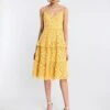 BCBGMAXAZRIA Camille Eyelet Lace Midi Dress -Daily Wear Shop 3.30 D 2X01D61E OCH 1