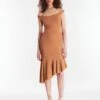 BCBGMAXAZRIA Antoinette Asymmetrical Ruffle Dress