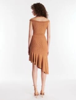 BCBGMAXAZRIA Antoinette Asymmetrical Ruffle Dress -Daily Wear Shop 3.30 D 2XX1S08E TAN 4 2bf95e8e 1c18 453b a98a 494f4fd481dd