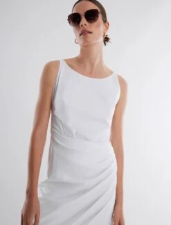 BCBGMAXAZRIA Aspen Shirred Dress -Daily Wear Shop 3.30 D AET60447 111 5