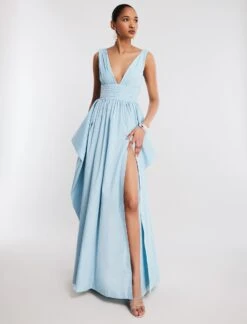 BCBGMAXAZRIA Phoenix V-Neck Gown