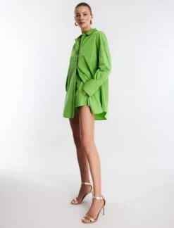 BCBGMAXAZRIA Collared Button-Up Top -Daily Wear Shop 3.30 T AFD10481 312 3