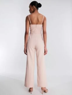 BCBGMAXAZRIA Erin Bustier Jumpsuit -Daily Wear Shop 4.30 B 2X03D09E PNK 4