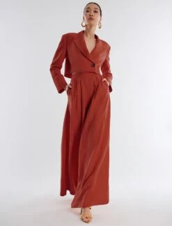 BCBGMAXAZRIA River Linen Wide-Leg Trouser -Daily Wear Shop 4.30 B AFH20493 931 6 v2