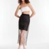 BCBGMAXAZRIA Arlo Sparkle Net Skirt -Daily Wear Shop 4.30 B AGA30537 001 2