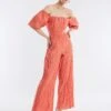 BCBGMAXAZRIA Felix Puff Sleeve Jumpsuit -Daily Wear Shop 4.30 D 2X03D06E GIN 1