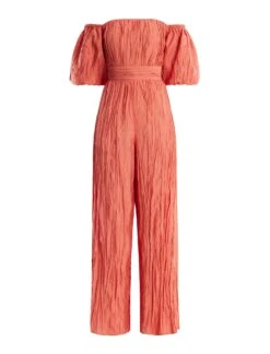 BCBGMAXAZRIA Felix Puff Sleeve Jumpsuit -Daily Wear Shop 4.30 D 2X03D06E GIN 8