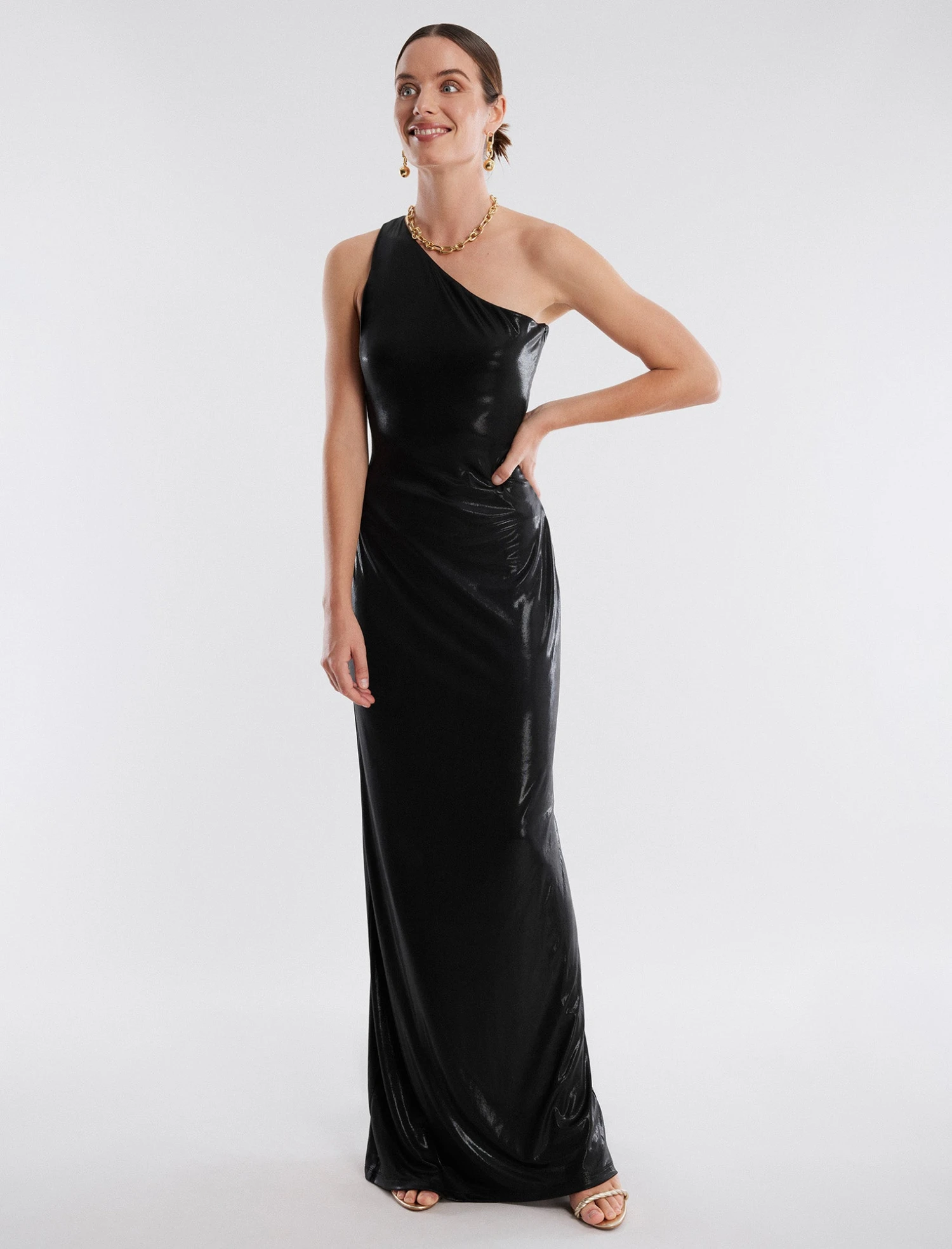 BCBGMAXAZRIA Rami One Shoulder Gown 5 BCBGMAXAZRIA Rami One Shoulder Gown - Image 3