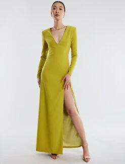 BCBGMAXAZRIA Apollo Long Sleeve Gown