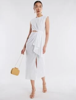 BCBGMAXAZRIA Kira Poplin Midi Dress -Daily Wear Shop 4.30 D AFX60516 100 5