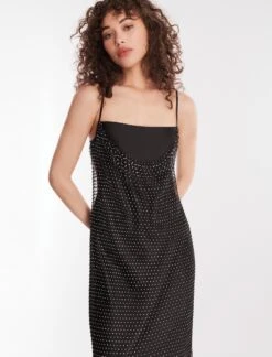 BCBGMAXAZRIA Jude Sparkle Midi Dress -Daily Wear Shop 4.30 D AGA60535 001 6