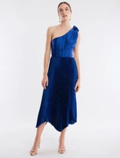 BCBGMAXAZRIA Lola Satin Midi Dress