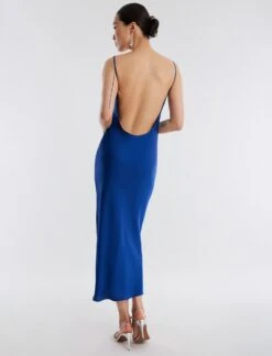 BCBGMAXAZRIA Bea Satin Midi Dress -Daily Wear Shop 4.30 D GAS60531 425 4