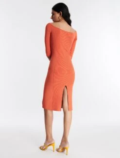 BCBGMAXAZRIA Dexter Off-The-Shoulder Midi Dress -Daily Wear Shop 5.30 D 2XX3S13E GIN 4