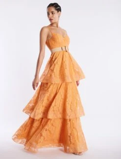 BCBGMAXAZRIA Brianna Tiered Gown -Daily Wear Shop 5.30 D AGM60593 704 3