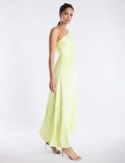 BCBGMAXAZRIA Acacia One Shoulder Satin Gown -Daily Wear Shop 5.30 D GAS60549 330 3