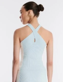 BCBGMAXAZRIA Jett Crossover Halter Top -Daily Wear Shop 5.30 T 2XX3S08E HBE 4