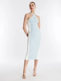 BCBGMAXAZRIA Jett Crossover Halter Top -Daily Wear Shop 5.30 T 2XX3S08E HBE 5