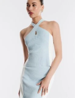 BCBGMAXAZRIA Jett Crossover Halter Top -Daily Wear Shop 5.30 T 2XX3S08E HBE 6