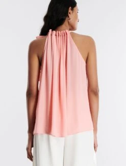 BCBGMAXAZRIA Neck Tie Halter Top -Daily Wear Shop 5.30 T 2XX3T32E PCH 4