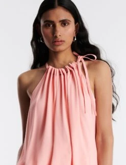 BCBGMAXAZRIA Neck Tie Halter Top -Daily Wear Shop 5.30 T 2XX3T32E PCH 6