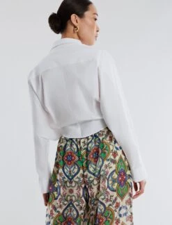 BCBGMAXAZRIA Draped Tie Front Top -Daily Wear Shop 530 T AGP10563 111 4