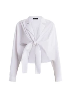 BCBGMAXAZRIA Draped Tie Front Top -Daily Wear Shop 530 T AGP10563 111 8