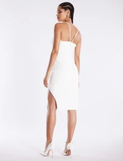 BCBGMAXAZRIA Aida Plunging Halter Midi Dress -Daily Wear Shop 6.30 D MY03D33E OFF 4