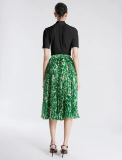 BCBGMAXAZRIA A-Line Pleated Midi Skirt -Daily Wear Shop 7.30 B 2Y05B32E LEA 4