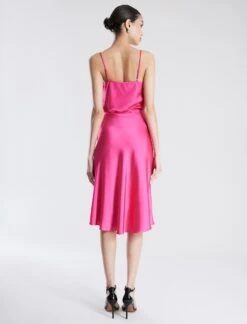 BCBGMAXAZRIA A-Line Satin Midi Skirt -Daily Wear Shop 7.30 B 2YX6B01E PSN 4