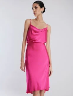 BCBGMAXAZRIA A-Line Satin Midi Skirt -Daily Wear Shop 7.30 B 2YX6B01E PSN 6