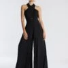 BCBGMAXAZRIA Garth Halter Jumpsuit -Daily Wear Shop 7.30 D 2Y05D39E BLK 1