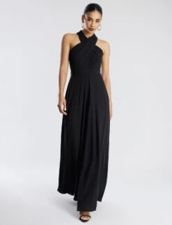 BCBGMAXAZRIA Garth Halter Jumpsuit -Daily Wear Shop 7.30 D 2Y05D39E BLK 5