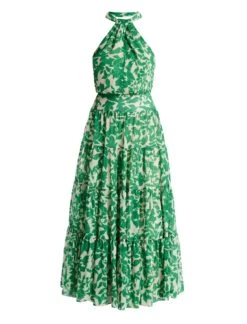 BCBGMAXAZRIA Adrianna Halter Midi Dress -Daily Wear Shop 7.30 D 2Y05D47E LEA 8