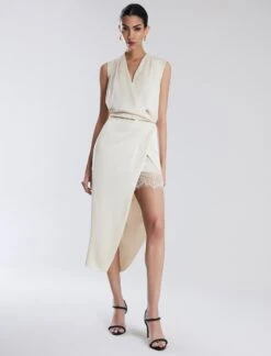 BCBGMAXAZRIA Kora Wrap Midi Dress -Daily Wear Shop 7.30 D 2Y05D80E SS3 5