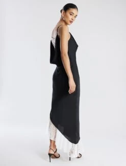 BCBGMAXAZRIA Romilly Satin Lace Gown -Daily Wear Shop 7.30 D 2Y06D55E BN7 3