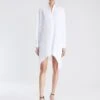 BCBGMAXAZRIA Delphi Handkerchief Hem Dress -Daily Wear Shop 7.30 D 2YX5D59E WHT 1