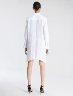 BCBGMAXAZRIA Delphi Handkerchief Hem Dress -Daily Wear Shop 7.30 D 2YX5D59E WHT 4