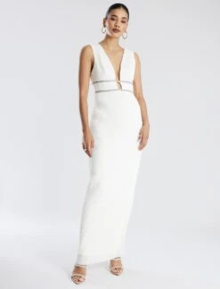 BCBGMAXAZRIA Clara Pleated Gown
