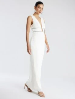 BCBGMAXAZRIA Clara Pleated Gown -Daily Wear Shop 7.30 D MY05D12E GAR 3