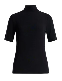 BCBGMAXAZRIA Mock Neck Short Sleeve Top 16 BCBGMAXAZRIA Mock Neck Short Sleeve Top -Daily Wear Shop 7.30 T 2BX6T08E BLK 8