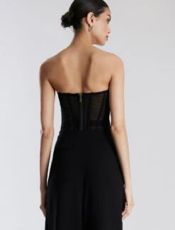 BCBGMAXAZRIA Strapless Bustier Top -Daily Wear Shop 7.30 T 2Y05T99E BLK 4