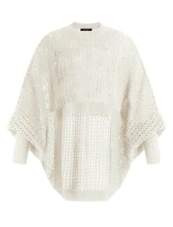 BCBGMAXAZRIA Open Knit High-Low Cocoon Sweater -Daily Wear Shop 7.30 T 2YX5S38E SS3 8